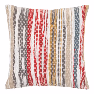 Coussin chindi Row – coton – 40×40 cm – Atmosphera