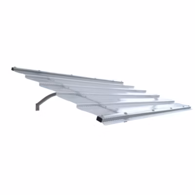 Auvent à cadre en aluminium STARKEDACH DIAMONDS Straight T-150 7035 avec revêtement monolithique en polycarbonate