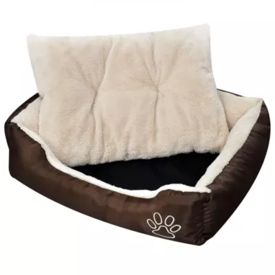 Lit pour chiens avec coussin rembourre Helloshop26