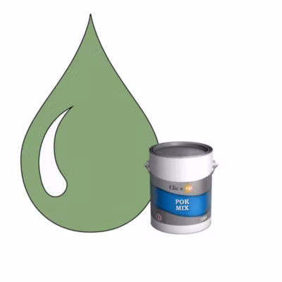 POK MIX : Peinture Meuble Satinée Multi-supports Intérieur – 1L – RAL 6021 – Vert Pâle – Clic & Pok