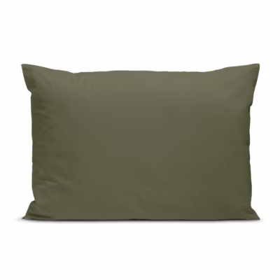 Taie d&rsquo;oreiller unie 50x75cm PERCALE KAKI