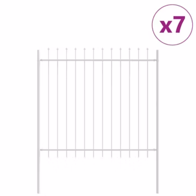 Clôture de jardin 7 pcs Blanc 11,9 x 1,5 m vidaXL