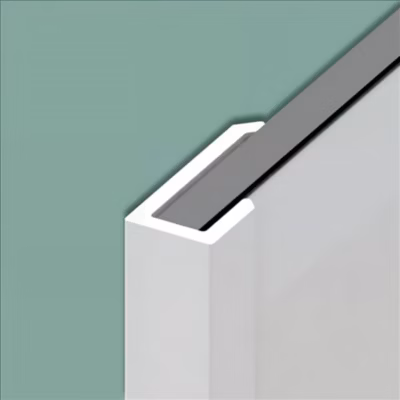 2x profilés en U noir intense grainé pour extrémités adaptés aux panneaux Kinewall Design de H de 250cm
