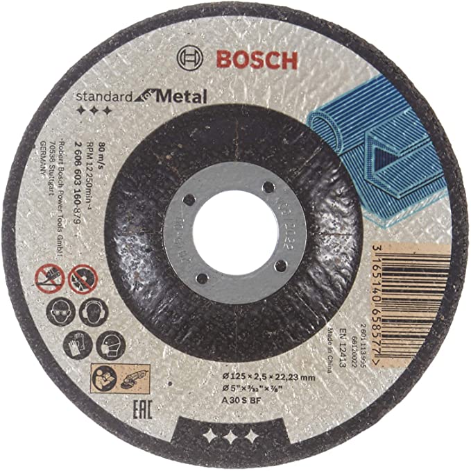 Disq à tronçonner  déporté Standard for Metal – A 30 S BF, 125 mm, 22,23 mm, 2,5 mm 2608603160