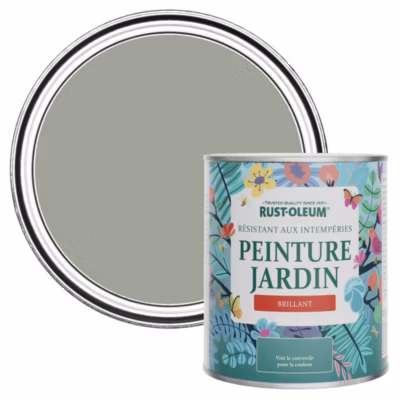Peinture Verte pour Jardin et terrasse, Finition Brillante – RUST-OLEUM – Feuille de thé 750ml