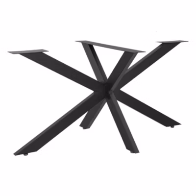 Pied de table Oberau acier fer 85 x 85 x 71 cm noir mat en.casa