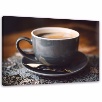 Tableau sur toile, Tasse à café cappuccino 100×70 cm