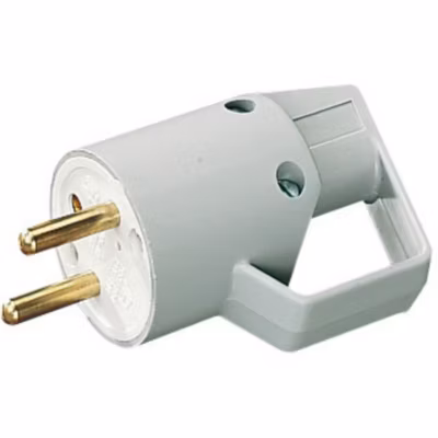 Fiche mâle 2P+T 16A IP40 à anneau – Gris – Lébénoïd
