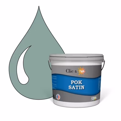 Peinture murs intérieurs satinée- Cuisine & Salle de bain POK SATIN – Cactus 50m² – 5L