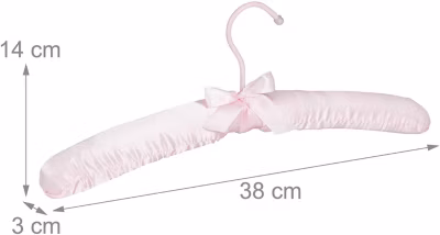 Lot de 5 cintres en satin rose Helloshop26