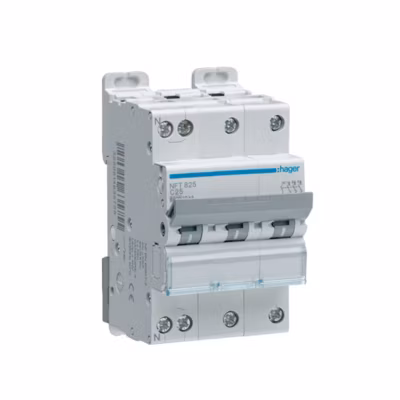 Disjoncteur Hager- 3P+N – 40A – 6-10kA – Type C