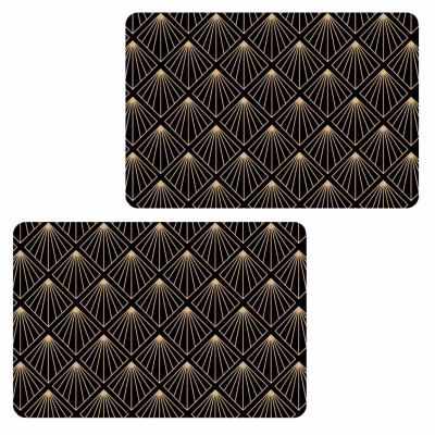 Lot de 2 sets de table avec encre métallique ELIOR