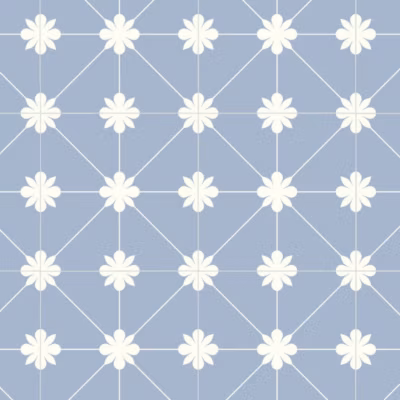 Sol Vinyle Textile Aspect carreaux Azur – Rouleau de 2m x 9m