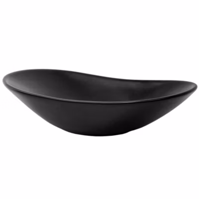 Lavabo a poser en ceramique noir moderne avec garniture de vidage 630x360x155 mm