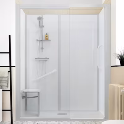 Cabine de douche Kinedo Kinemagic Sérénité 170×90 niche haute solo verre transparent avec mitigeur