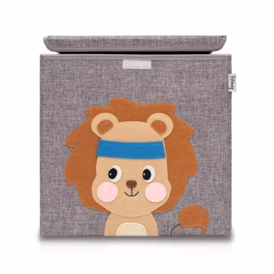 Boîte de rangement en tissu pour enfant « lion » avec couvercle, compatible Ikea Kallax Lifeney