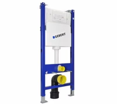 Bâti-support Geberit Duofix Basic 112x50x12cm (HxLxP), SPK UP100 + DELTA 25 chrome mat + set isolation acoustique