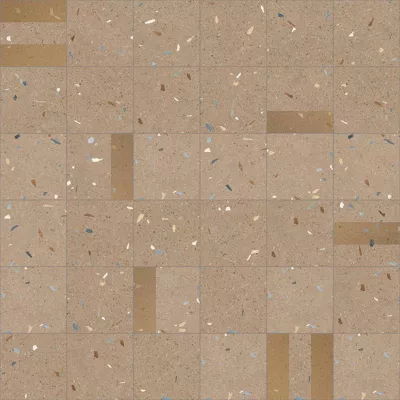Carrelage sol / mur effet terrazzo 20×20 cm Croccante Eclair Nuez – Patchwork