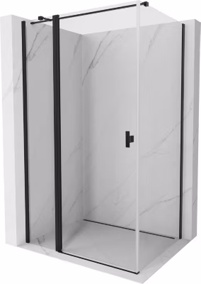 Mexen Mist T cabine de douche pivotante 105 x 120 cm, transparent, noir – 8A4T-105-120-70-00
