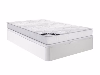 Ensemble 160 x 200 cm sommier coffre blanc + matelas ressorts ensachés ép.20cm – SONGE de YSMÉE