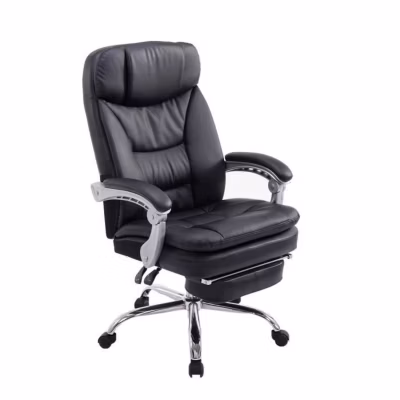 Fauteuil de bureau Troy CLP XL similicuir noir 160kg