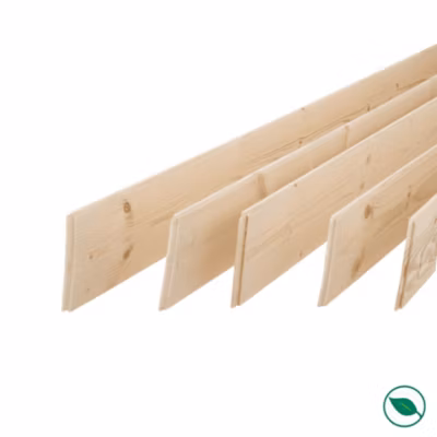 Pack promotionnel de 5 plinthes sapin massif petits nœuds bord droit 2050 x 110 x 9 mm