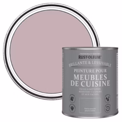 Peinture Rose pour Meubles de Cuisine, Brillant – RUST-OLEUM – Lumière Tamisée 750ml