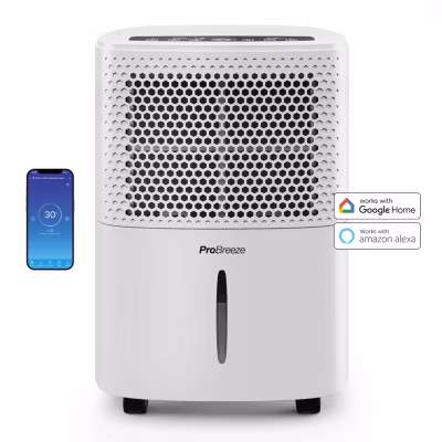 Déshumidificateur Pro Breeze 12L avec humidistat intégré et contrôle via application intelligente