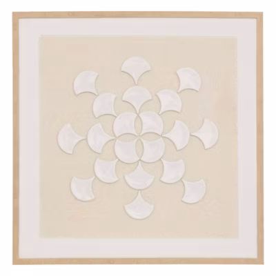 Toile 3D Houria beige 78x78cm – Atmosphera