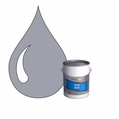 POK MIX : Peinture Meuble Satinée Multi-supports Intérieur – 1L – RAL 7040 – Gris Fenêtre – Clic & Pok