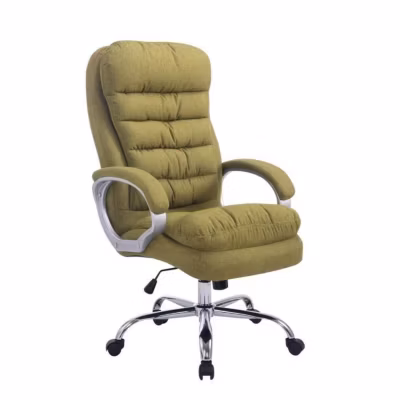 Fauteuil de bureau XXL CLP Vancouver tissu vert 235 kg
