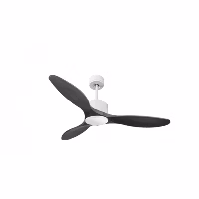 Modulo de KlassFan – Super destratificateur et ventilateur DC 132 cm Blanc pales bois noir sans Lumière  25 à 40 m²