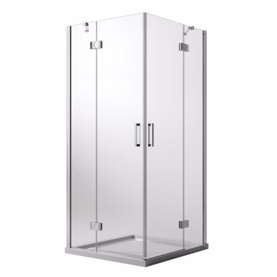 Cabine de Douche 80×120 CM H190 Transparent avec Easyclean mod. Flip Porte + Porte Ouverture Pivotante
