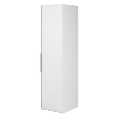 Armoire une porte avec tringle 50 cm FRAME blanc