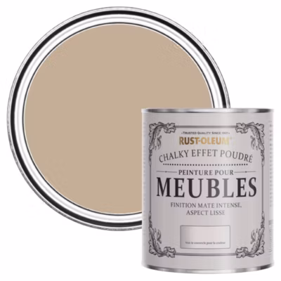 Peinture Marron pour Meubles mate effet poudré Chalky – RUST-OLEUM – Caramel Salé 750ml