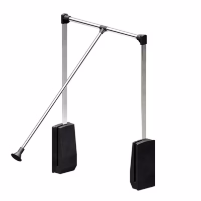 Elévateur de penderie escamotable en acier – boîtier noir – largeur dressing 690-920 mm