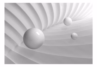 Papier peint intissé panoramique abstractions white symmetry 100×70 cm