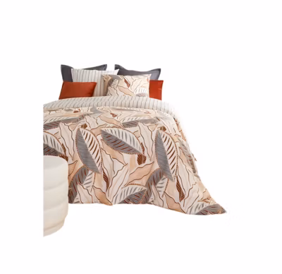 Parure de lit Feuilles graphique skyra