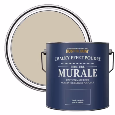Peinture Verte pour Murs et Plafonds mat profond Chalky – RUST-OLEUM – Sauge Argentée 2,5 L