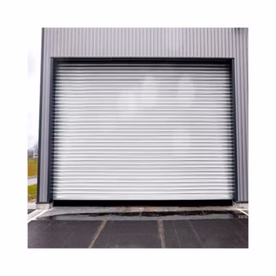 Rideau Métallique Blanc RAL9010 Motorisé 220V Lames Pleines 7/10ème L1500 H5000 CLASSIC
