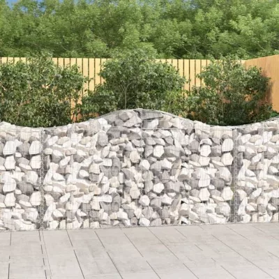 vidaXL 6x Paniers à Gabions Arqués Cages à Gabions Arquées Murs de Gabion Barrières de Jardin Terrasse Extérieur 3145434