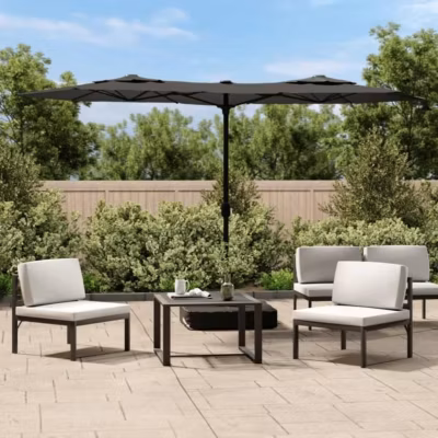 vidaXL Parasol à double tête anthracite 316×240 cm 362963