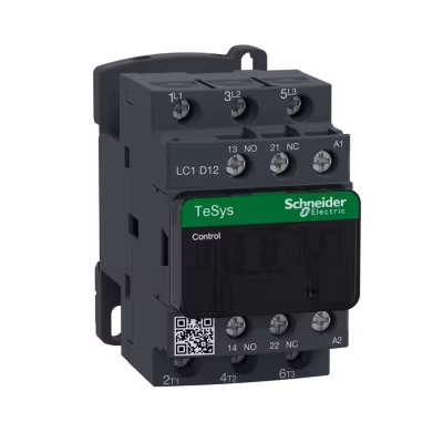 Lc1d12f7 Schneider – Contacteur Tripolaire – 3no – 12a – Bobine 110vca – Vis étrier – Tesys Lc1d12
