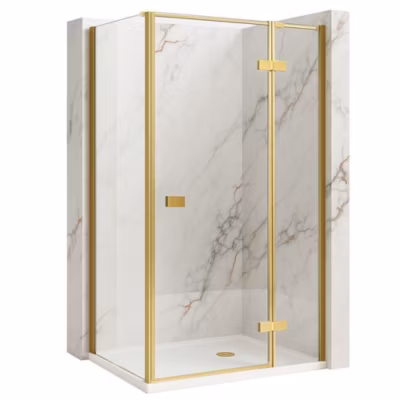 Cabine De Douche Rea Atlas Brush Gold 80X100 Left