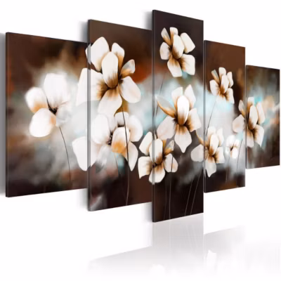 Tableau Fleurs Doux comme la soie 100×50 cm