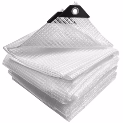 Bâche de Protection en Polyéthylène resistant et impermeable 180g/m² blanche 3x5m VOUNOT