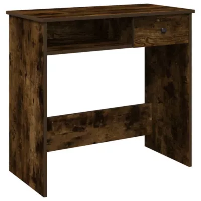 Bureau chêne fumé 80x40x75 cm bois d&rsquo;ingénierie vidaXL