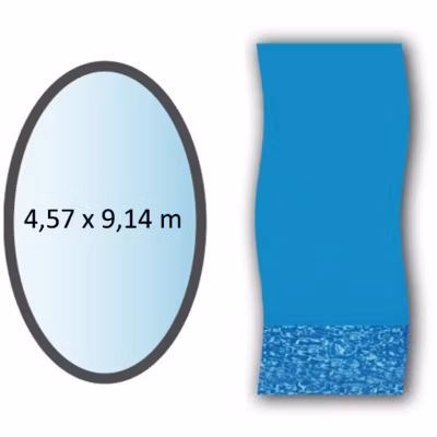 Liner swirl forme ovale 4,57×9,14m pour piscine hors sol Swimline LI1530SB