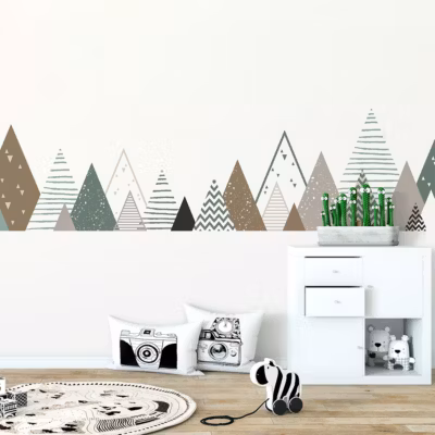Stickers enfant montagnes scandinaves tinaka 60 x 100 cm