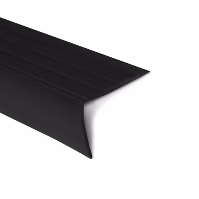 Seuil d&rsquo;escalier Michigan PVC Montage avec ou sans perçage, 45 x 42 mm, Noir, Longueur 100 cm